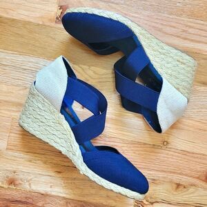 LAUREN Ralph Lauren Collins Navy Wedge Sandal